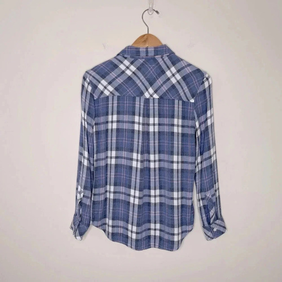 Rails Hunter Plaid Shirt Navy Candy White - Picture 8 of 12